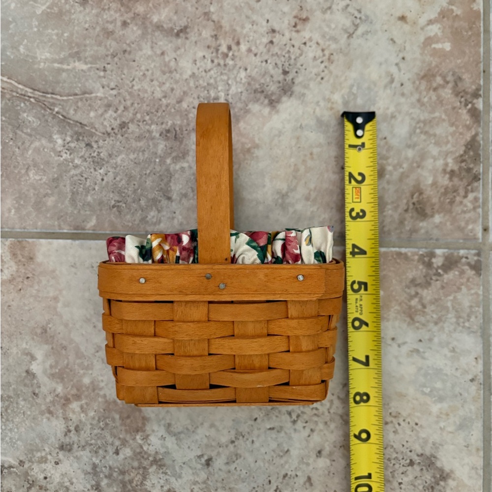 Longaberger 1995 Horizon Of Hope Basket With Liner Protector Signed Floral - Picture 5 of 7